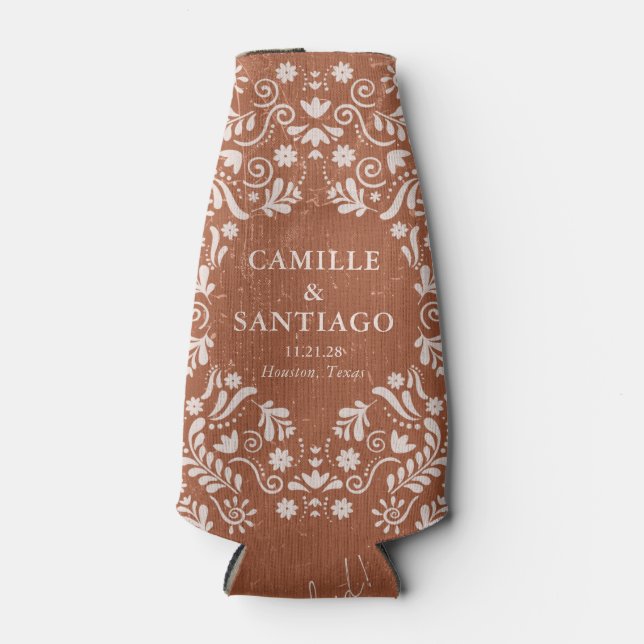 Rafraichisseur De Bouteilles Rustic Terracotta Papel Picado Wedding (Devant)