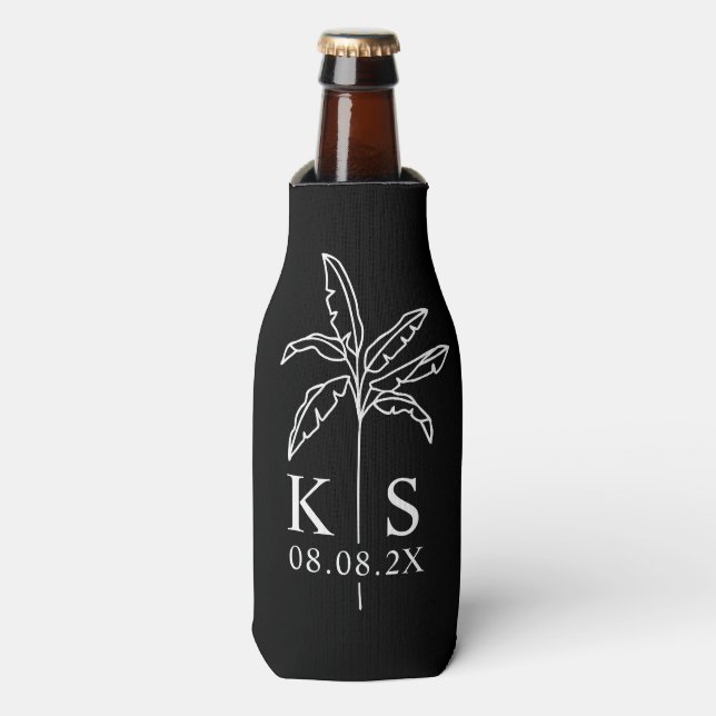 Rafraichisseur De Bouteilles Script moderne noir Bouteille de Groomsmen personn (Bottle Devant)