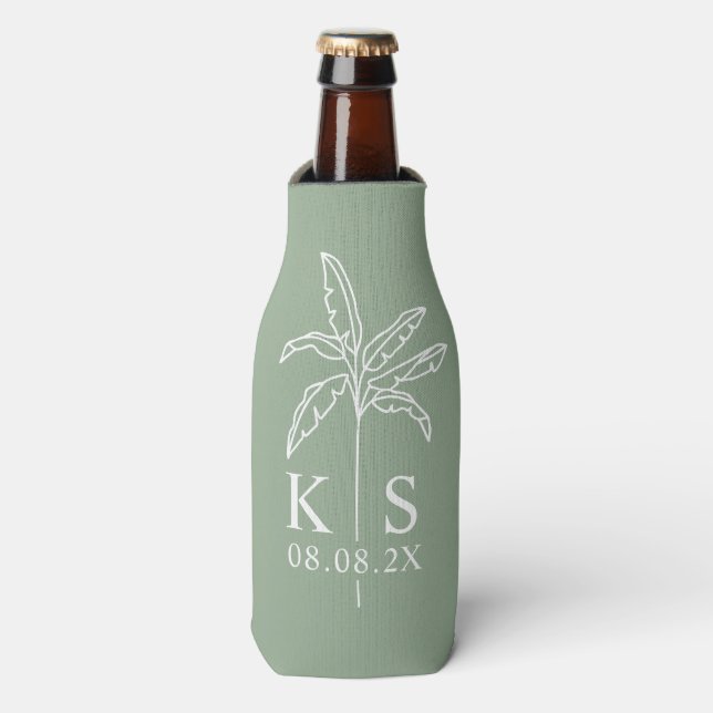 Rafraichisseur De Bouteilles Script moderne vert Bouteille de Groomsmen personn (Bottle Devant)