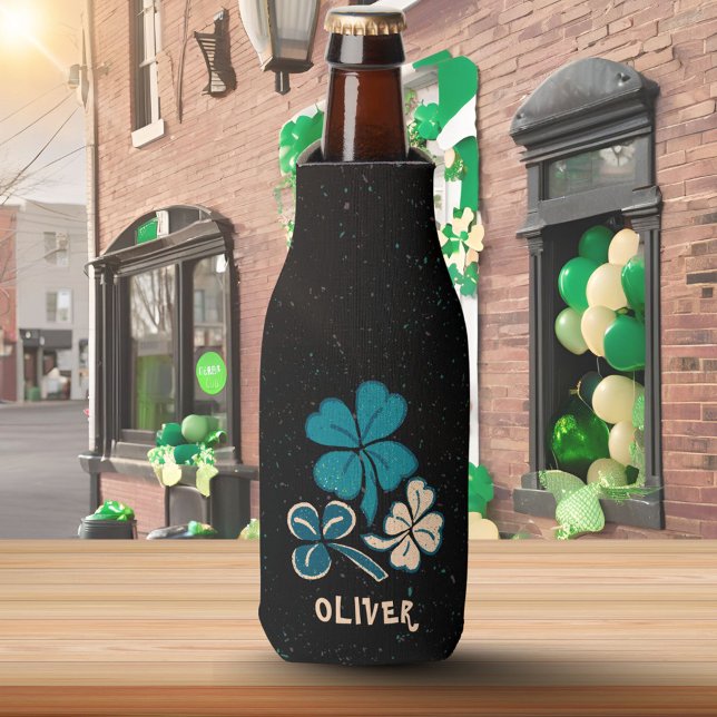 Rafraichisseur De Bouteilles Shamrock vert irlandais Clover personnalisé (Créateur téléchargé)