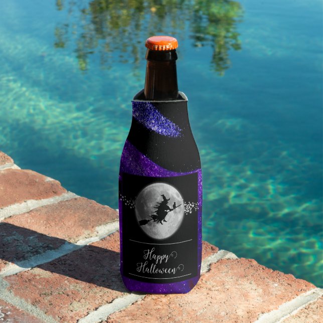 Rafraichisseur De Bouteilles Silhouette de sorcière violette Halloween (Piscine in situ)