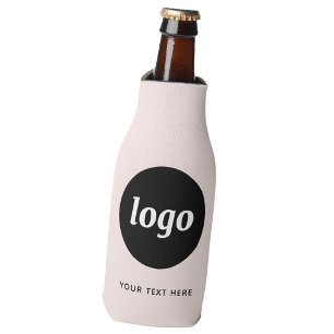 Rafraichisseur De Bouteilles Simple Logo Texte Professionnel Promotionnel Blush