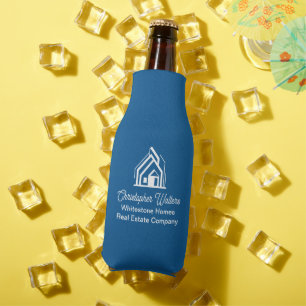 Rafraichisseur De Bouteilles Société immobilière chic bleue Realtor personnalis