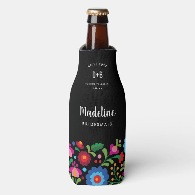 Rafraichisseur De Bouteilles Soirée de mariage de broderie mexicaine (Bottle Devant)