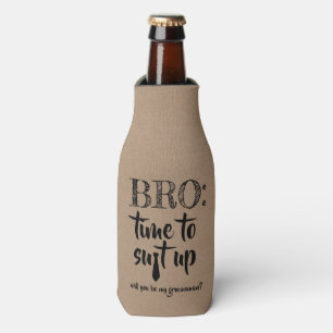 Rafraichisseur De Bouteilles Suit Up - Drôle Groomsman Proposition