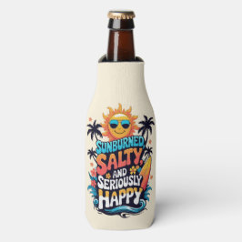 Rafraichisseur De Bouteilles Sunburned Salty and Happy – Retro Beach Vibes