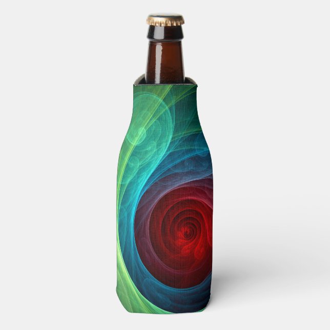 Rafraichisseur De Bouteilles Tempête rouge Floral Art moderne Abstrait Motif co (Bottle Devant)