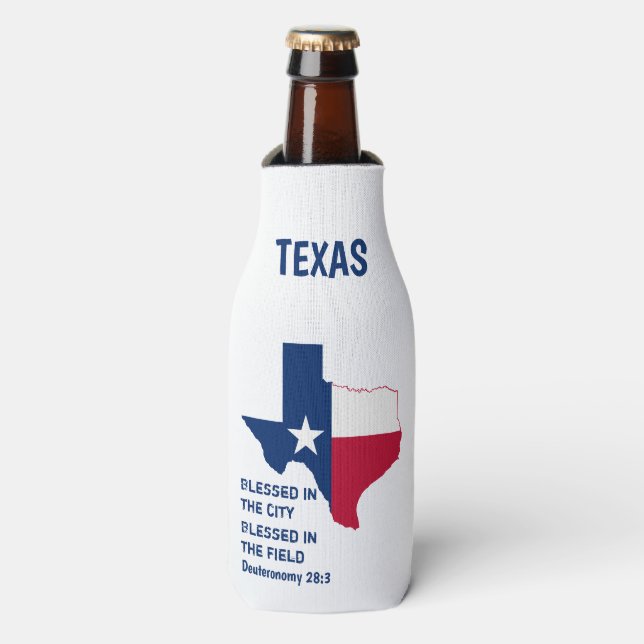 Rafraichisseur De Bouteilles TEXAS Écriture chrétienne Bienheureux Monogramme (Bottle Devant)