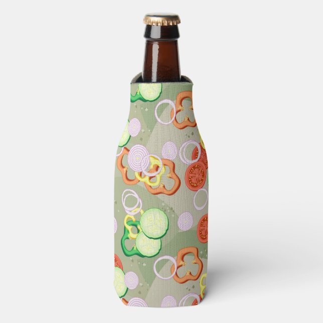 Rafraichisseur De Bouteilles Texture With Slices Of Vegetables (Bottle Devant)
