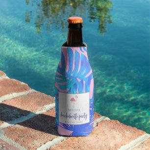 Rafraichisseur De Bouteilles Tropical Flamant rose Beach Bachelorette Party