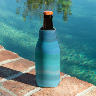 Rafraichisseur De Bouteilles Vagues salées de plage côtière sur turquoise
