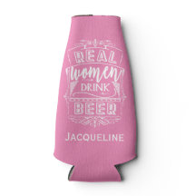 Véritables Femmes Boivent De La Bière Rose