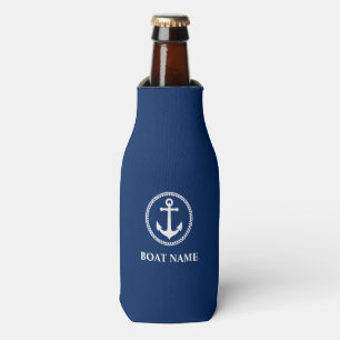 Rafraichisseur De Bouteilles Votre nom de bateau Sea Ancre Blue