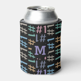 Rafraichisseur De Cannettes "# 1" Motif monogramme personnalisé peut refroidir