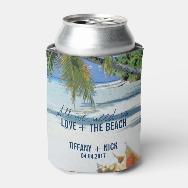 Rafraichisseur De Cannettes Amour + La Plage Mercredi tropical Faveurs (Can devant)