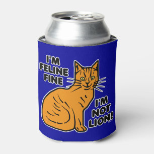 Rafraichisseur De Cannettes Amusant chat chatte chatte orange Kitty Feline fin