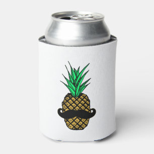 Rafraichisseur De Cannettes Ananas tropical drôle avec la moustache