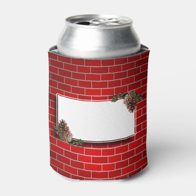 Rafraichisseur De Cannettes Balise en brique rouge W/PineCones (Can devant)