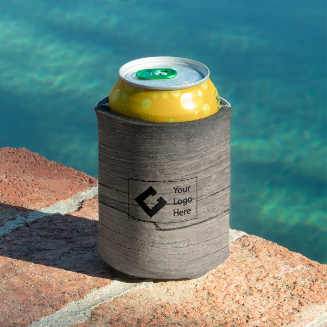 Rafraichisseur De Cannettes Bois rustique avec logo (Piscine in situ)