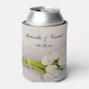 Rafraichisseur De Cannettes Bouquet Tulip Blanc Printemps Faveurs mariage