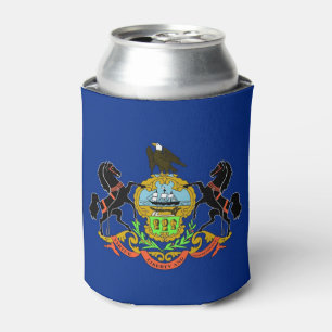 Rafraichisseur De Cannettes Can Cooler avec drapeau de Pennsylvanie, USA.