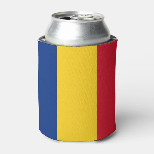 Rafraichisseur De Cannettes Can Cooler avec le drapeau de Roumanie (Can devant)