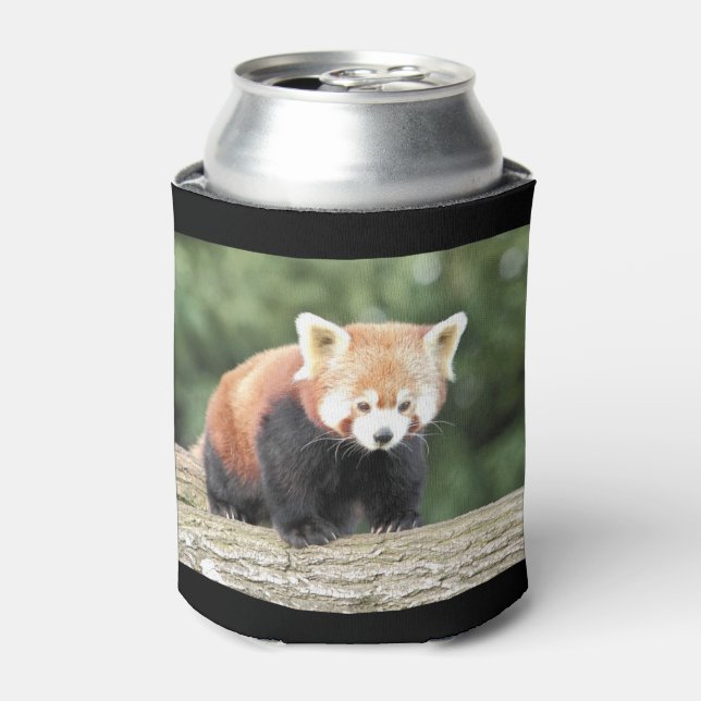 Rafraichisseur De Cannettes Can Cooler Photo panda rouge, animaux 0001. (Can devant)