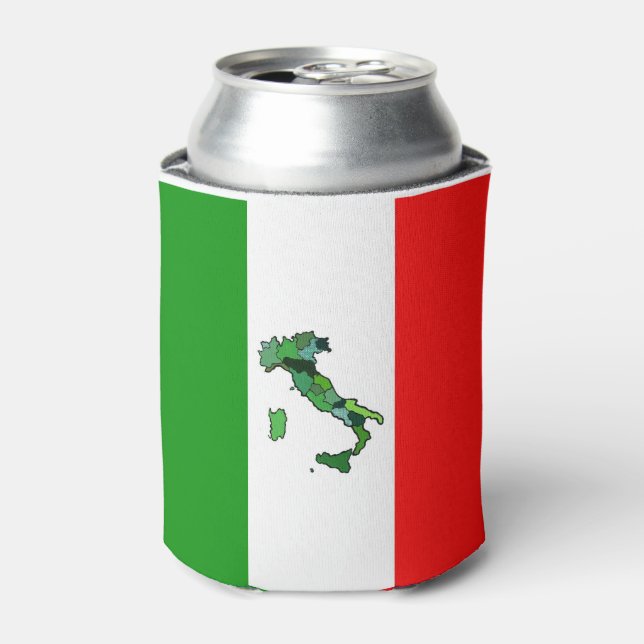 Rafraichisseur De Cannettes Carte verte de l'Italie et drapeau italien (Can devant)