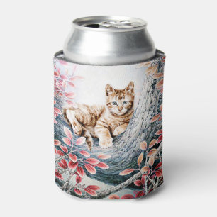 Rafraichisseur De Cannettes Chat chinois d'art de chat dans l'arbre