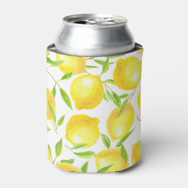 Rafraichisseur De Cannettes Citrons et motif feuille (Can devant)