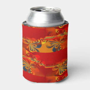 Rafraichisseur De Cannettes Conception graphique sans couture - orange rouge I