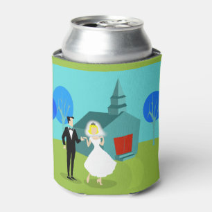 Rafraichisseur De Cannettes Couple Mariage rétro personnalisable