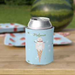 Rafraichisseur De Cannettes Crème glacée Snowman Noël en juillet Can Cooler