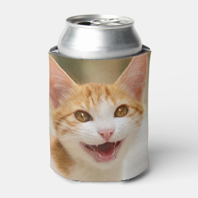 Rafraichisseur De Cannettes Cute Smiling Kitten Face Funny Cat Meow (Can devant)