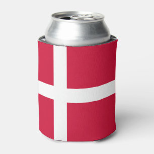 Rafraichisseur De Cannettes Drapeau du Danemark ou du tissu danois