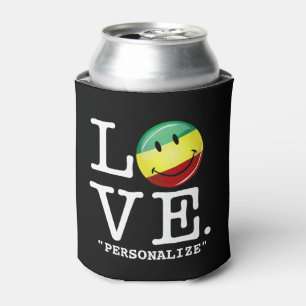 Rafraichisseur De Cannettes Drapeau heureux de Rasta d'amour de Rastafarian