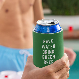 Rafraichisseur De Cannettes Économisez de l'eau Boire Bière verte   Saint Patr