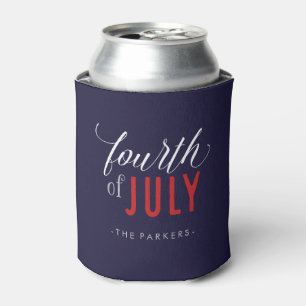 Rafraichisseur De Cannettes Élégant Quart de Juillet Typographie