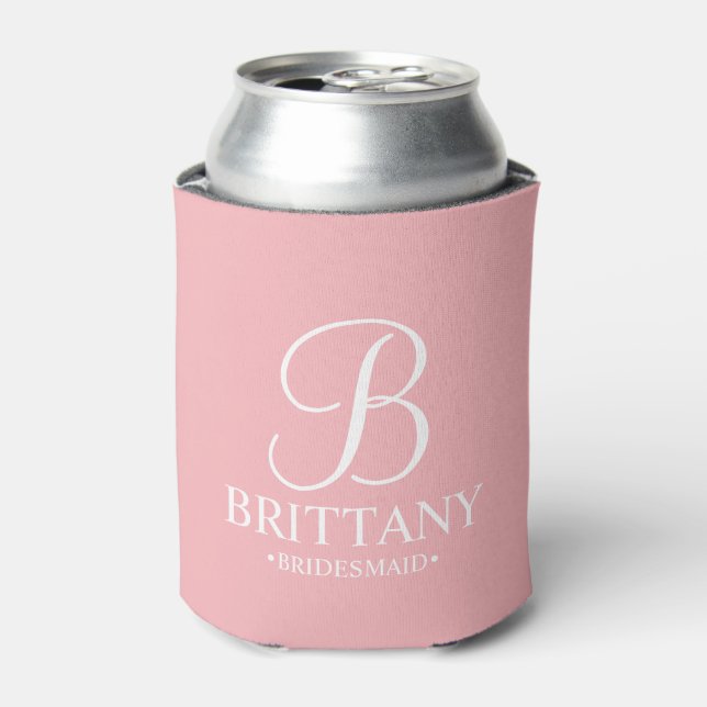 Rafraichisseur De Cannettes Élégante femme de chambre personnalisée rose-blanc (Can devant)