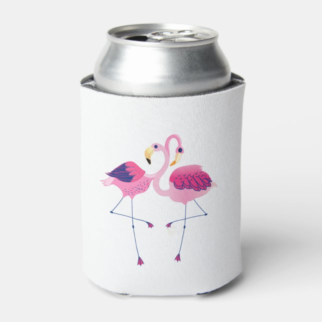 Rafraichisseur De Cannettes Flamants roses roses en amour (Can devant)