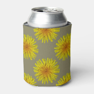 Rafraichisseur De Cannettes Fleur jaune de pissenlit d'été sur toute couleur