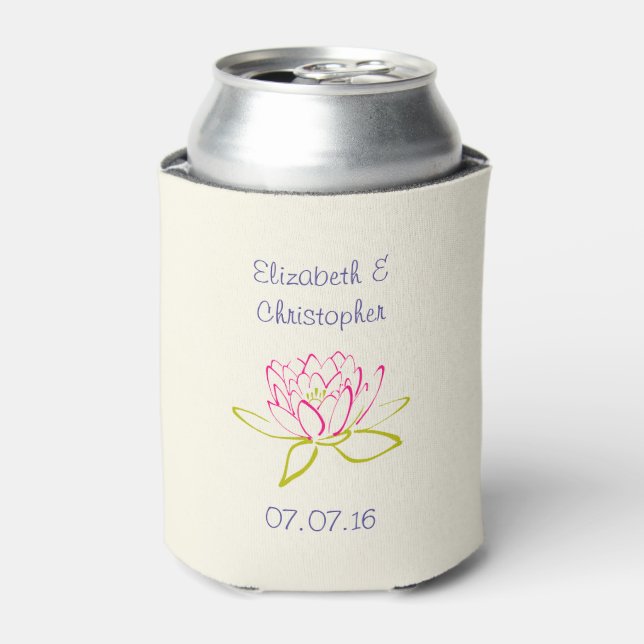Rafraichisseur De Cannettes Fleur Lotus / Mariage Lily d'eau Faveur (Can devant)