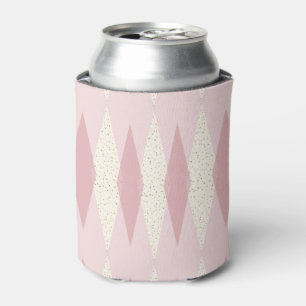 Rafraichisseur De Cannettes Jacquard rose moderne du milieu du siècle