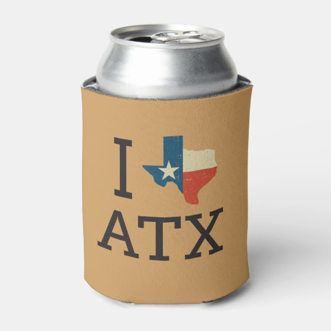 Rafraichisseur De Cannettes J'aime Austin Texas I <3 ATX) (Can devant)
