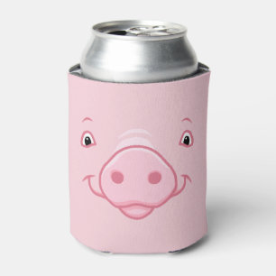 Rafraichisseur De Cannettes Joli Visage De Cochon Rose
