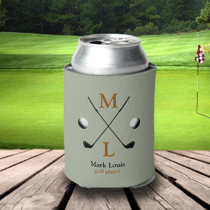 Rafraichisseur De Cannettes Joueur de golf Monogramme personnalisé
