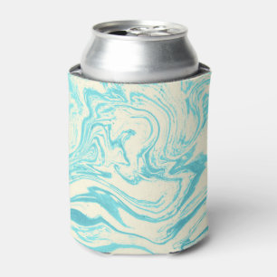 Rafraichisseur De Cannettes Marbre cool design en Turquoise et Crème