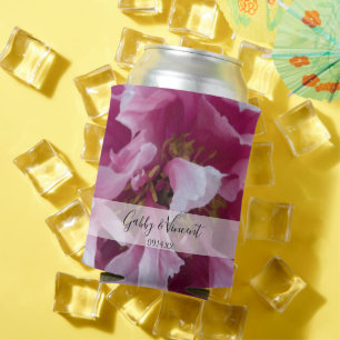 Rafraichisseur De Cannettes Mariage rose Peony Flower Favor