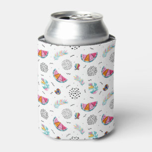 Rafraichisseur De Cannettes Memphis Style Motif d'été tropical