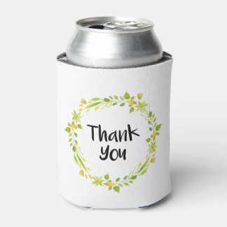 Rafraichisseur De Cannettes Merci vert fleuri de couronne de  Coozie